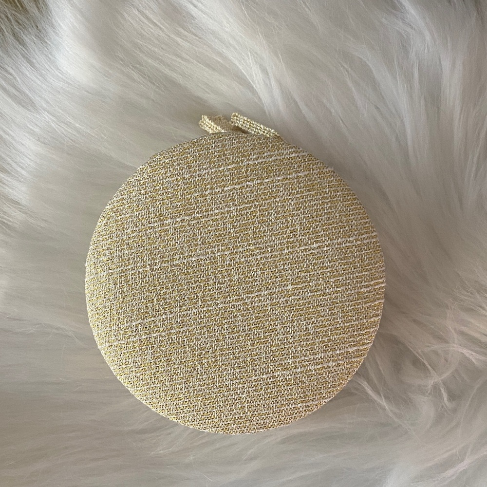 Dior jewelry/ makeup travel trousse pouch gold glitter new in box - Picture 3 of 8